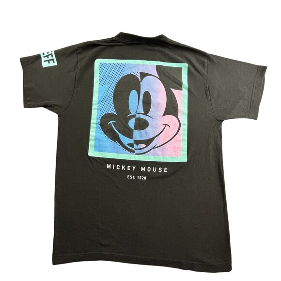 Disney Collection By NEFF Shirt Men's Medium Black Short Sleeve Mickey Mouse - Picture 1 of 9